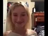 Skinny Blonde Showing Her Small Titties